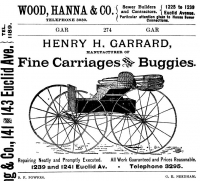 Garrard Carriages Ad Cleveland Directory 1890