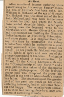 William Rutherford McLeod Newspaper Death Notice