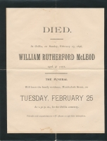 William Rutherford Mcleod Death Notice
